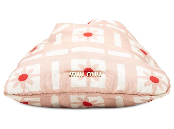 Miu Miu Beuteltasche aus rosa Nylon mit Blumenprint Pink - Ansicht 3