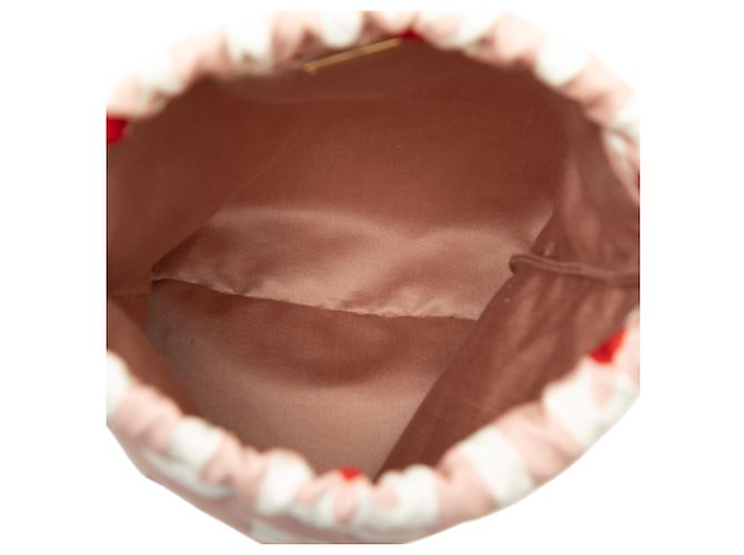 Miu Miu Beuteltasche aus rosa Nylon mit Blumenprint Pink - Ansicht 4