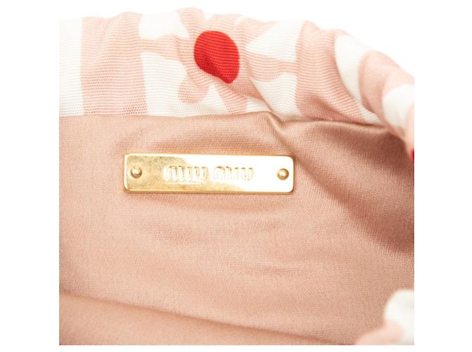 Miu Miu Beuteltasche aus rosa Nylon mit Blumenprint Pink - Ansicht 5