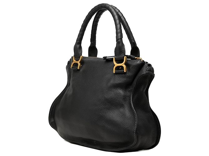 Chloé Black Medium Grained Leather Marcie Satchel - view 2