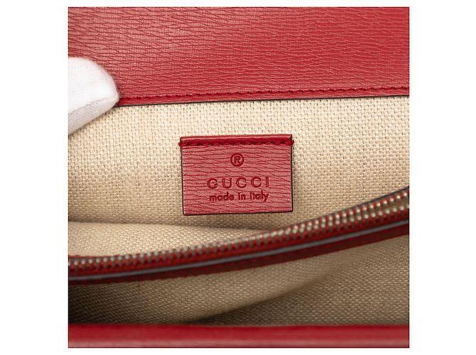 Borsa a tracolla Gucci Dionysus Blooms in pelle di vitello rossa Medium Rosso - vista 5