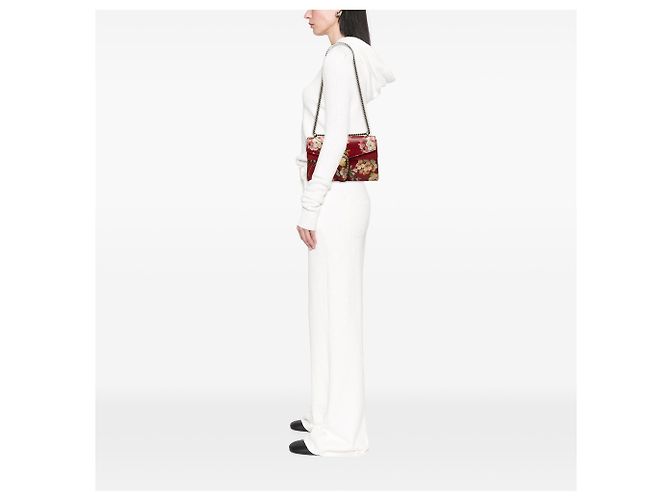 Borsa a tracolla Gucci Dionysus Blooms in pelle di vitello rossa Medium Rosso - vista 6