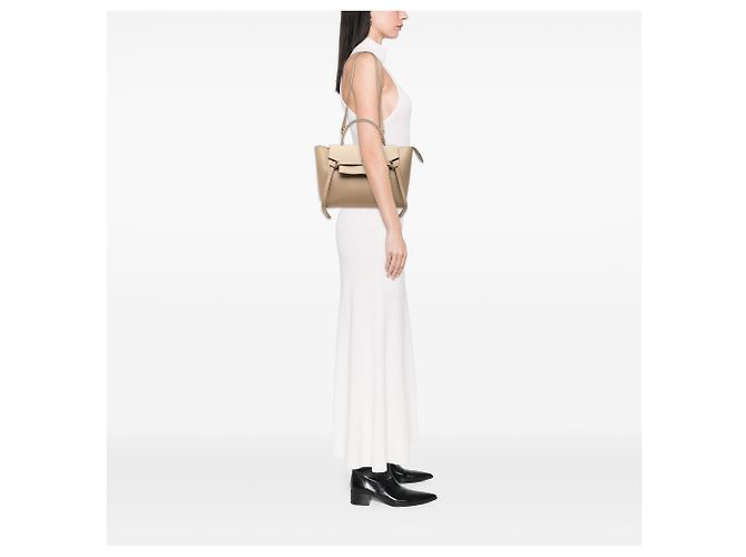Belt Bag Céline Bolsa de cintura Celine Mini em couro de bezerro granulado Bege - vista 6