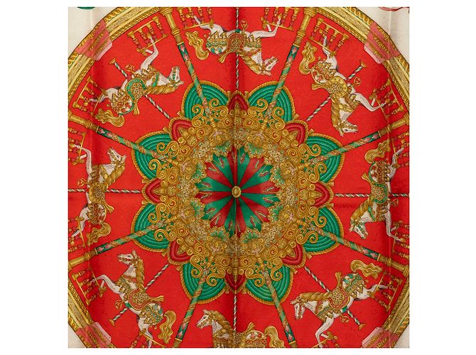 Hermès Red Luna Park Silk Scarf 90 - view 2