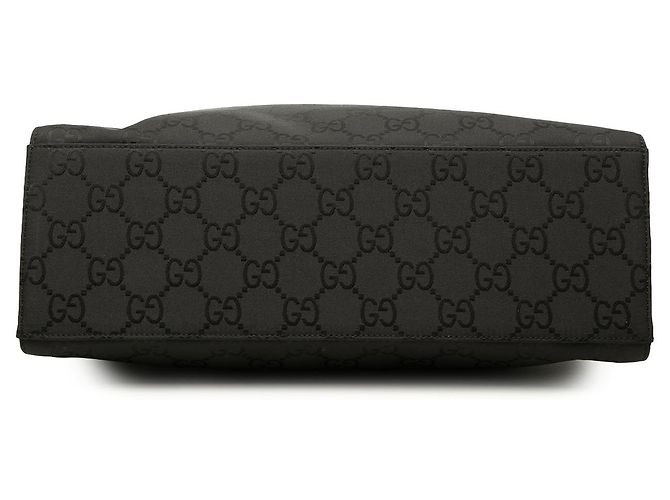 Bamboo Bolsa de mão Gucci em nylon GG preto com bambu - vista 3