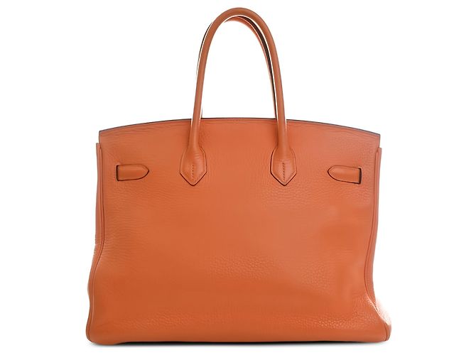 Hermès Orange Clemence Birkin Retourne 35 Naranja - vista 2