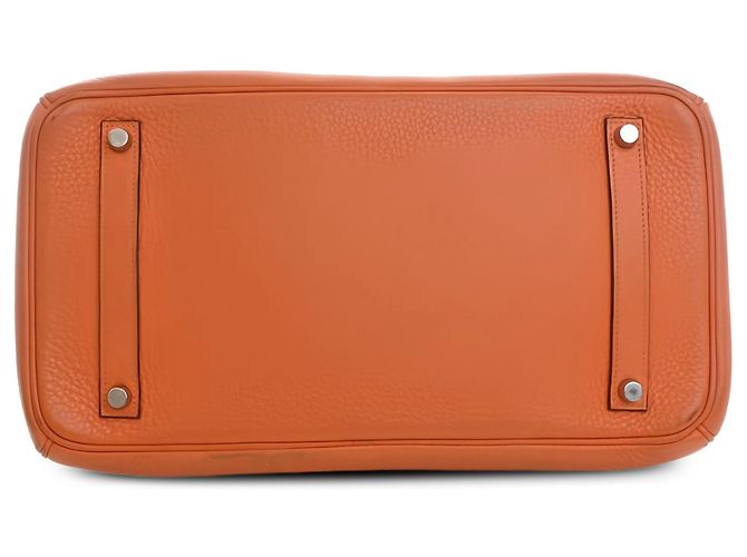 Hermès Orange Clemence Birkin Retourne 35 Naranja - vista 3