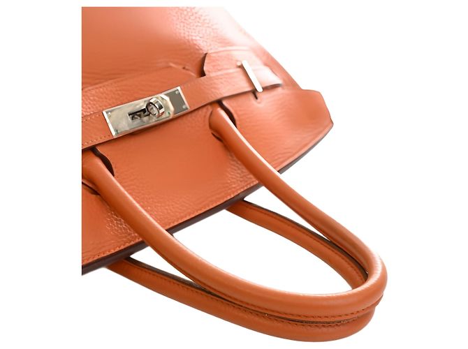 Hermès Orange Clemence Birkin Retourne 35 Naranja - vista 5
