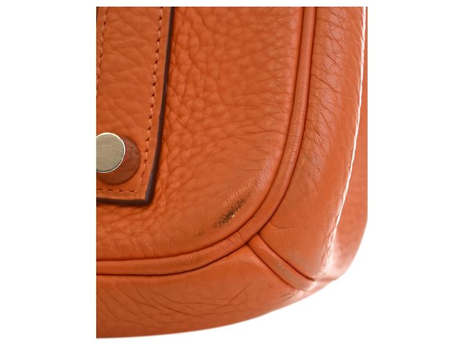 Hermès Orange Clemence Birkin Retourne 35 Naranja - vista 8