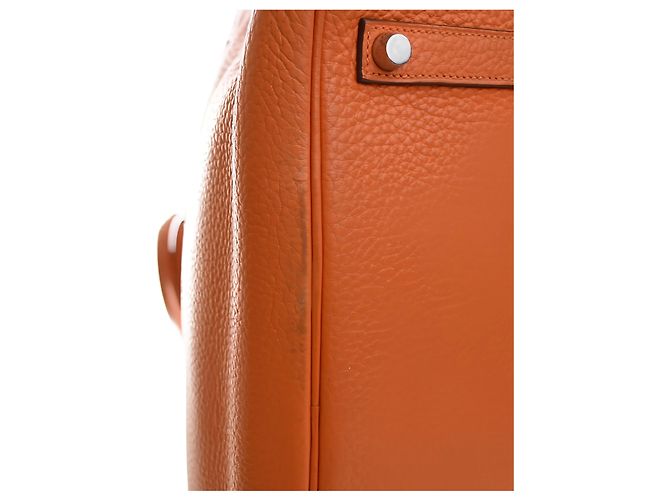 Hermès Orange Clemence Birkin Retourne 35 Naranja - vista 9