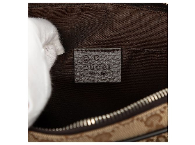 Borsa a cintura Gucci in tela GG beige - vista 5