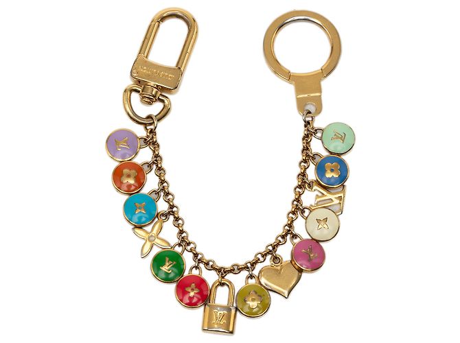 Portachiavi e charm per borsa Louis Vuitton in oro placcato oro e smalto Pastilles - vista 2