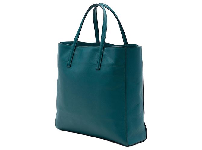 Bolso Tote Prada Blue Saffiano Soft Triple Pocket Azul - vista 2