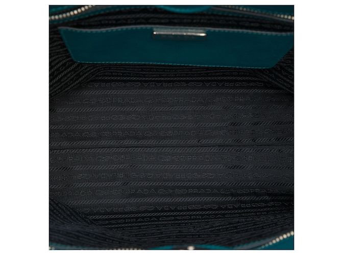 Bolso Tote Prada Blue Saffiano Soft Triple Pocket Azul - vista 4