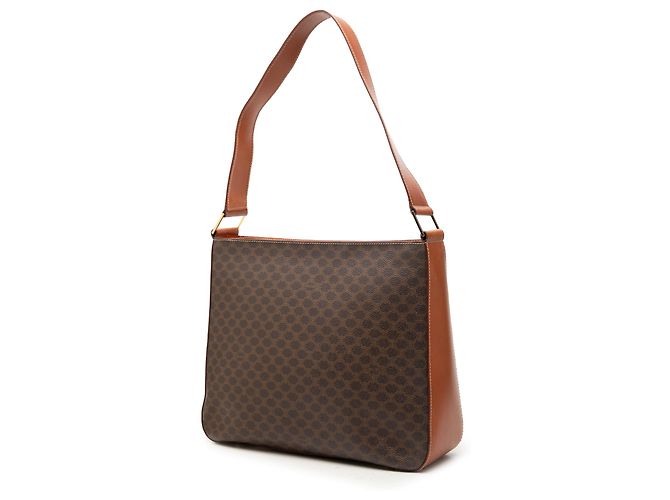 Céline Borsa a tracolla Celine Brown Macadam Coated Canvas Marrone - vista 2