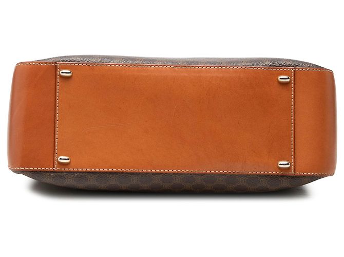 Céline Borsa a tracolla Celine Brown Macadam Coated Canvas Marrone - vista 3