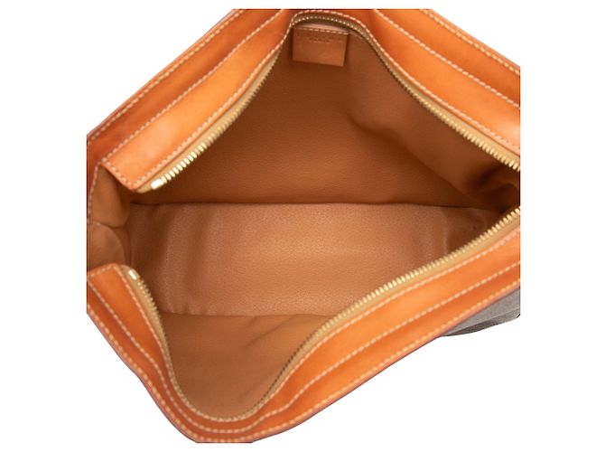 Céline Borsa a tracolla Celine Brown Macadam Coated Canvas Marrone - vista 4