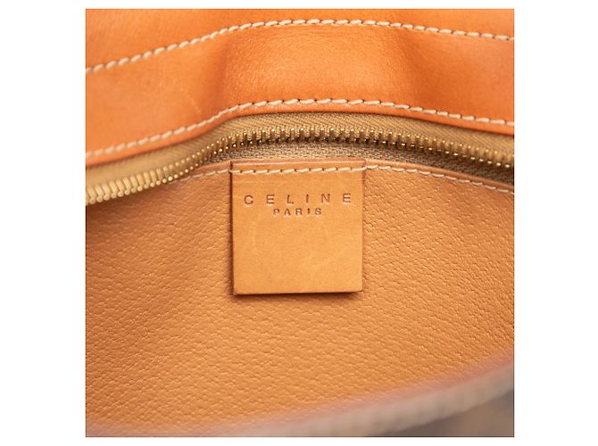 Céline Borsa a tracolla Celine Brown Macadam Coated Canvas Marrone - vista 5