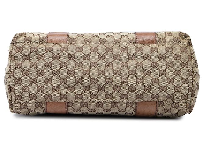 Gucci Beige Medium GG Canvas Bamboo Libeccio Tote - Ansicht 3