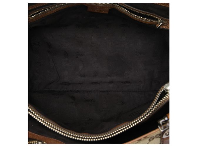 Gucci Beige Medium GG Canvas Bamboo Libeccio Tote - Ansicht 4