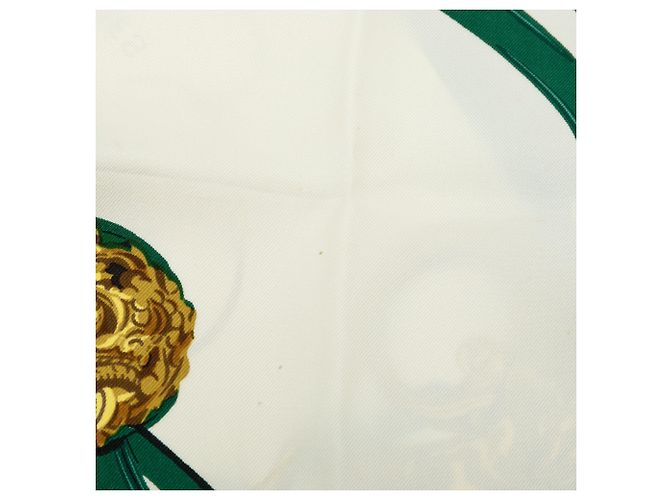 Hermès White Brides de Gala Seidentuch 90 Weiß Roh - Ansicht 9