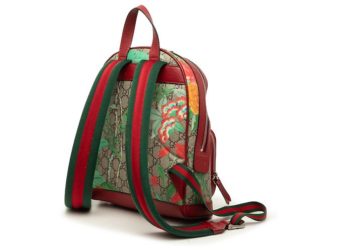 Gucci Beige Small GG Supreme Web Tian Rucksack - Ansicht 2
