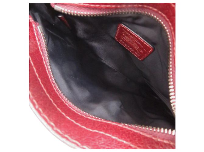 Burberry Schultertasche Check-Muster Bordeaux - Ansicht 5