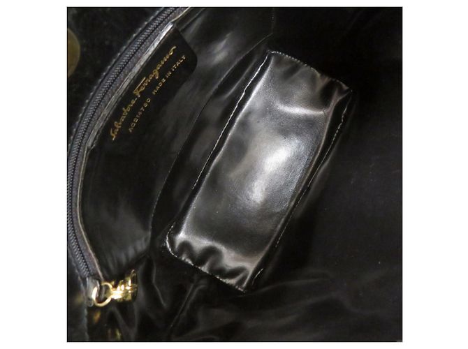 Borsa a tracolla in pelle nera Salvatore Ferragamo Nero - vista 5