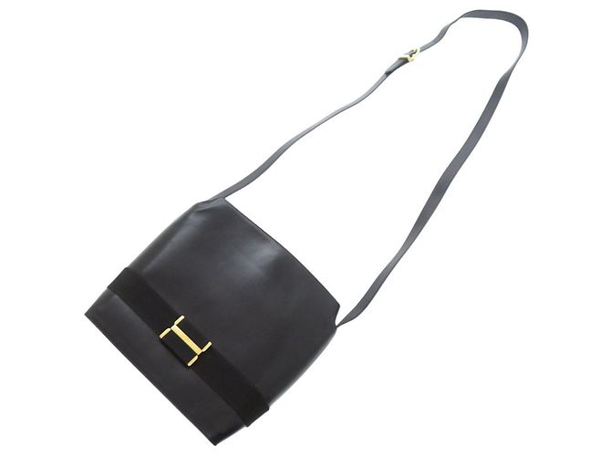 Borsa a tracolla in pelle nera Salvatore Ferragamo Nero - vista 7