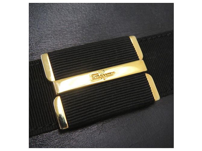 Borsa a tracolla in pelle nera Salvatore Ferragamo Nero - vista 8