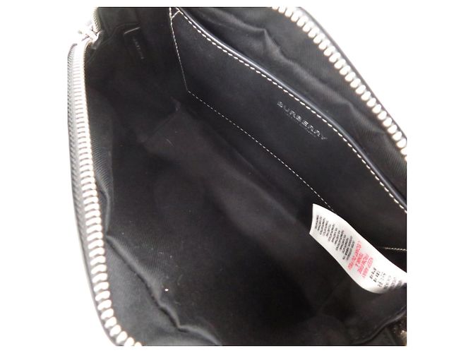 Bolsa de Ombro em Couro Burberry Paddy Nova Check Marrom Preto Branco - vista 5