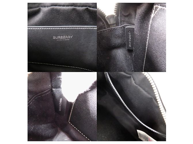 Bolsa de Ombro em Couro Burberry Paddy Nova Check Marrom Preto Branco - vista 7
