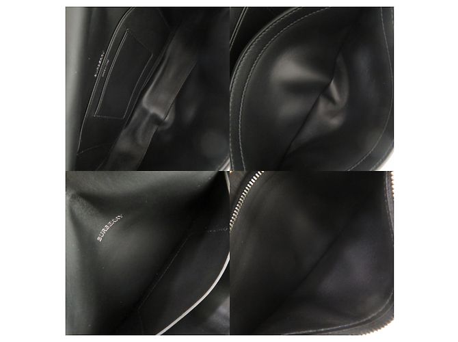 Borsa a tracolla in pelle Burberry Olympia Nero Arancione - vista 6