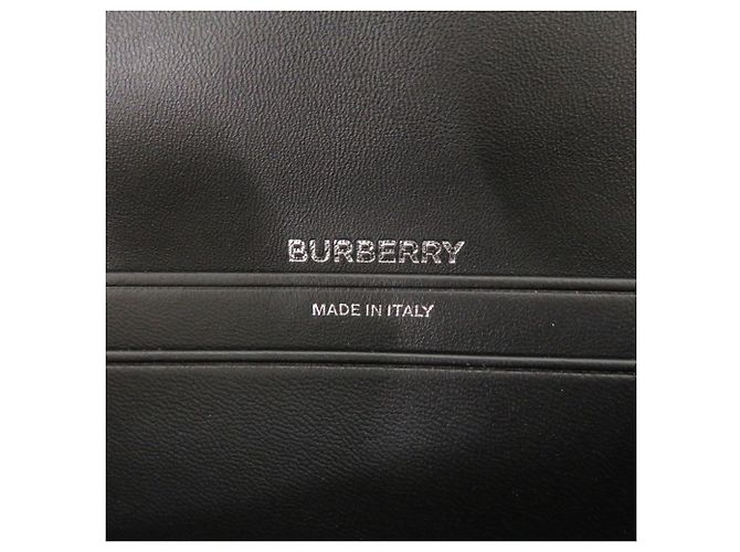 Borsa a tracolla in pelle Burberry Olympia Nero Arancione - vista 8
