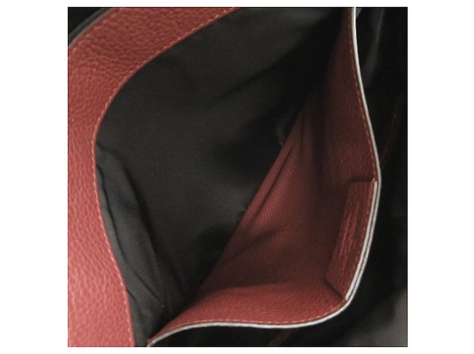 Salvatore Ferragamo Gancini Leder-Rucksack Bordeaux - Ansicht 8