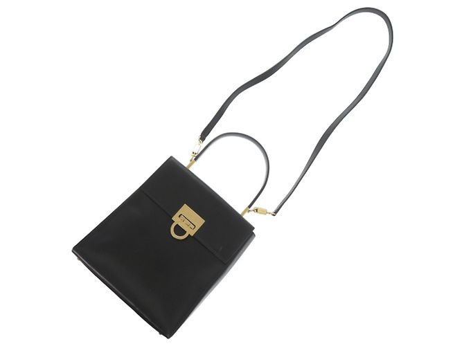 Borsa in pelle Gancini Salvatore Ferragamo Nero - vista 6