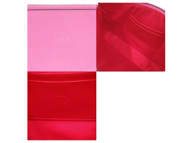 Borsa a tracolla con catena Christian Louboutin LOUBILA in rosa - vista 7