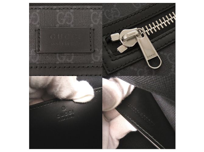 Borsa a tracolla Gucci in pelle GG Supreme nera Nero - vista 8