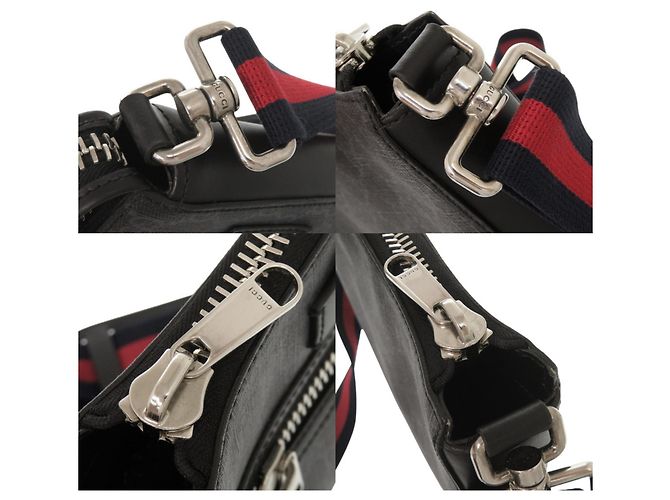 Borsa a tracolla Gucci in pelle GG Supreme nera Nero - vista 9