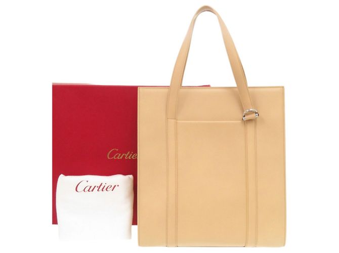 Borsa Tote Cartier Cabochon in pelle beige - vista 2