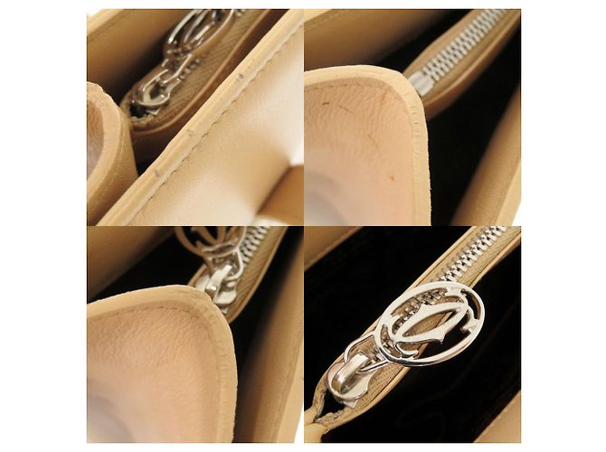 Borsa Tote Cartier Cabochon in pelle beige - vista 9