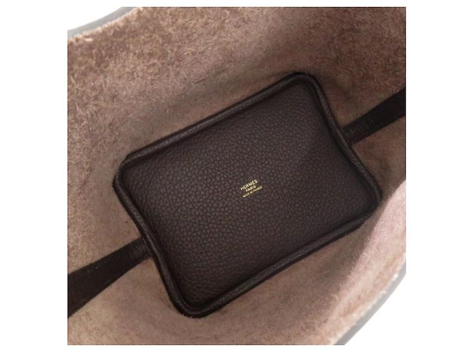 Hermès Sac à main Hermes Picotin Lock PM 18 Marron Damier ebène - vue 8