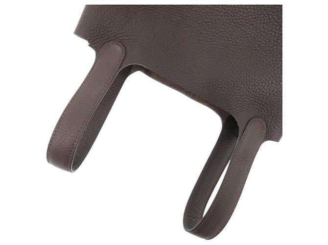 Hermès Sac à main Hermes Picotin Lock PM 18 Marron Damier ebène - vue 9