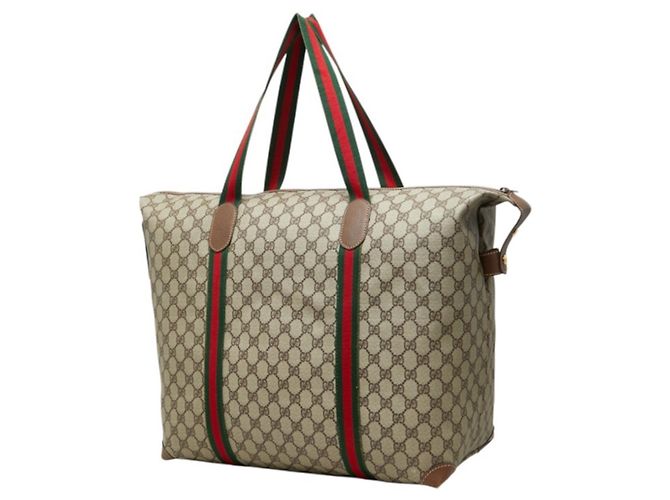 Borsa Boston Gucci GG Supreme Sherry Line Beige - vista 2