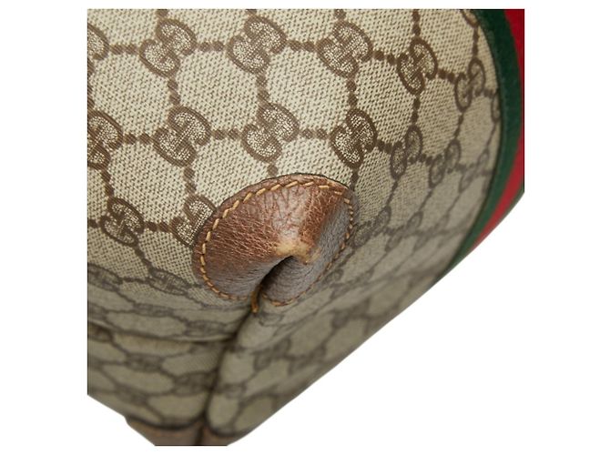 Borsa Boston Gucci GG Supreme Sherry Line Beige - vista 7
