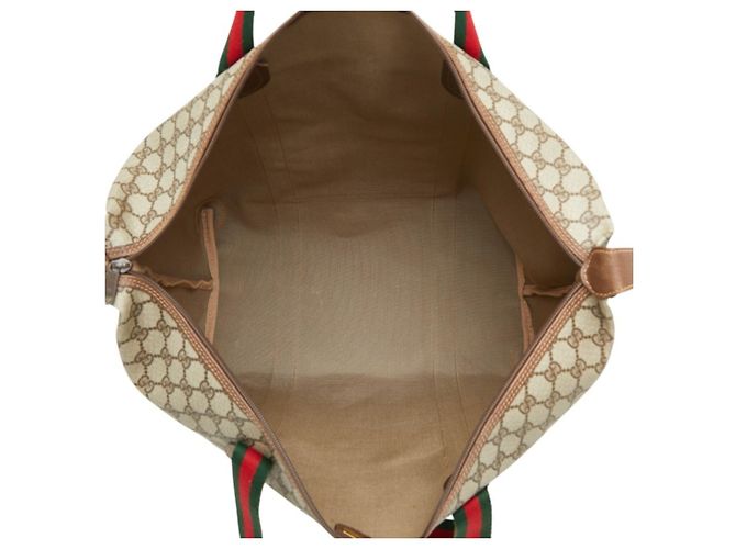 Borsa Boston Gucci GG Supreme Sherry Line Beige - vista 8