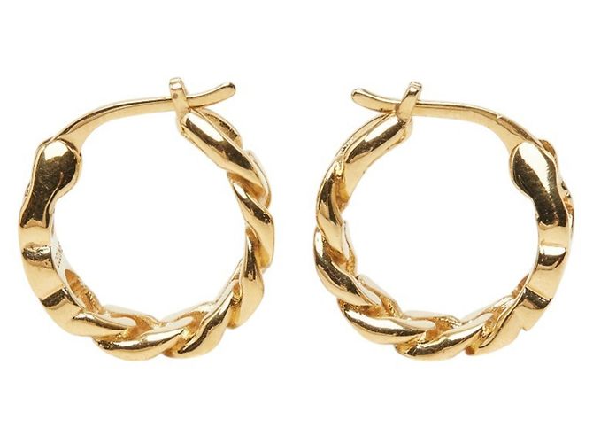Céline Brincos de argola Celine Triomphe Gourmet Small Dourado - vista 3