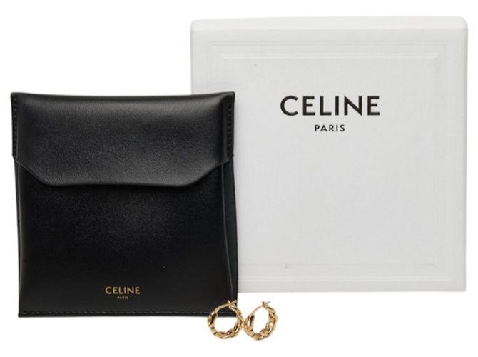 Céline Brincos de argola Celine Triomphe Gourmet Small Dourado - vista 6