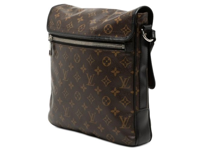 Bolso bandolera Louis Vuitton Monogram Macassar Bass MM Castaño - vista 2