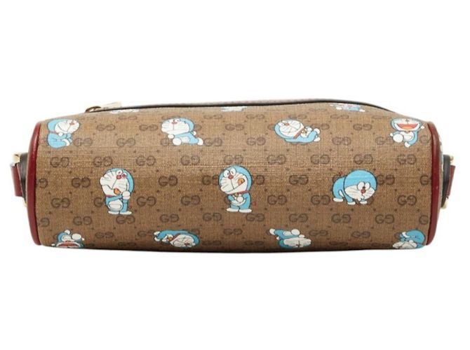 Borsa a tracolla Mini GG Supreme Gucci x Doraemon Marrone Bordò - vista 3